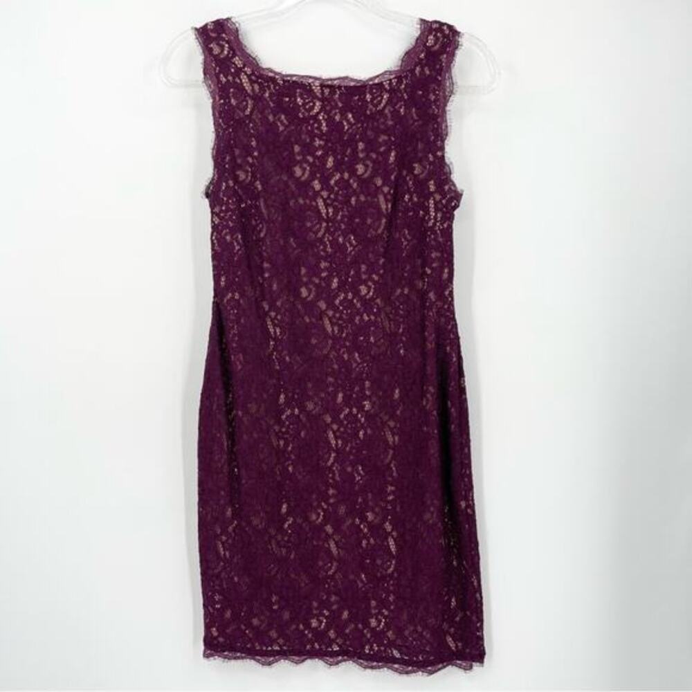 Adrianna Papell‎ Lace Overlay Sheath Dress Size 6 Petite